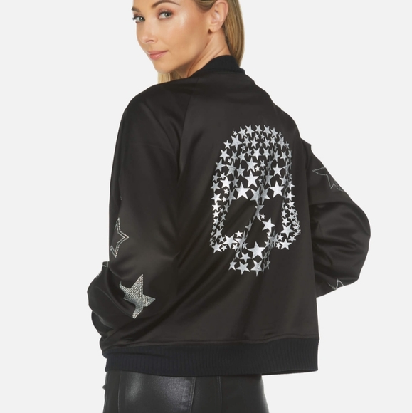 Lauren Moshi Jackets & Blazers - Lauren Moshi PRICEFIRM Crystal Levelle Skull bomber jacket